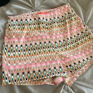 Interesting neon high waisted shorts